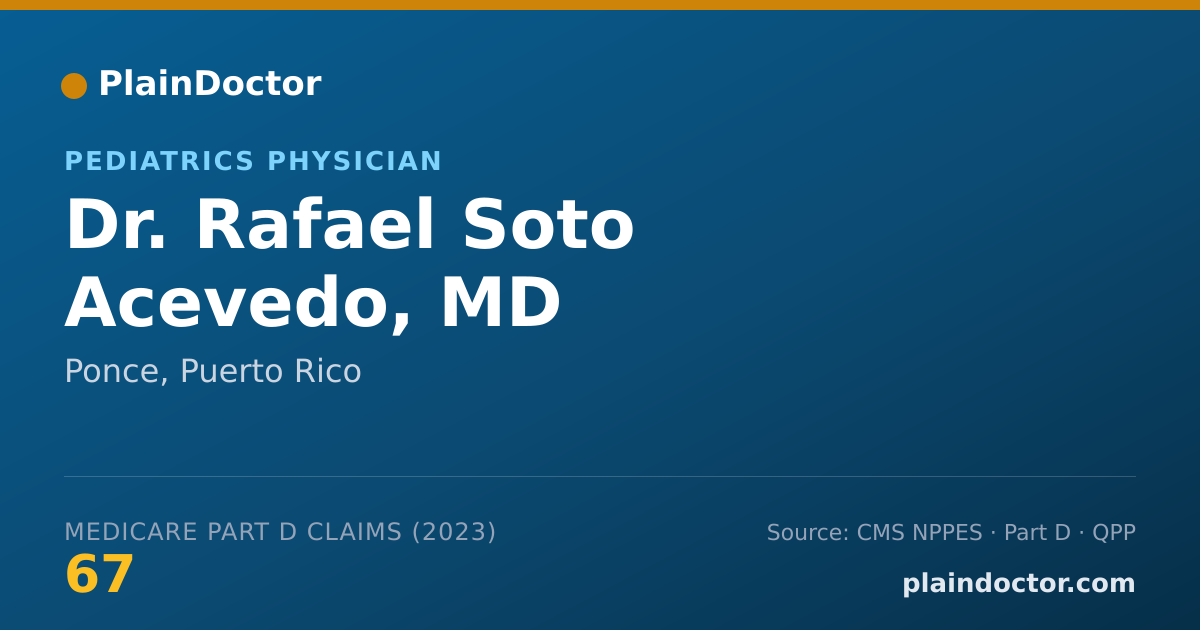 Shareable card for Rafael Soto Acevedo, MD - Pediatrics Physician, Ponce, PR