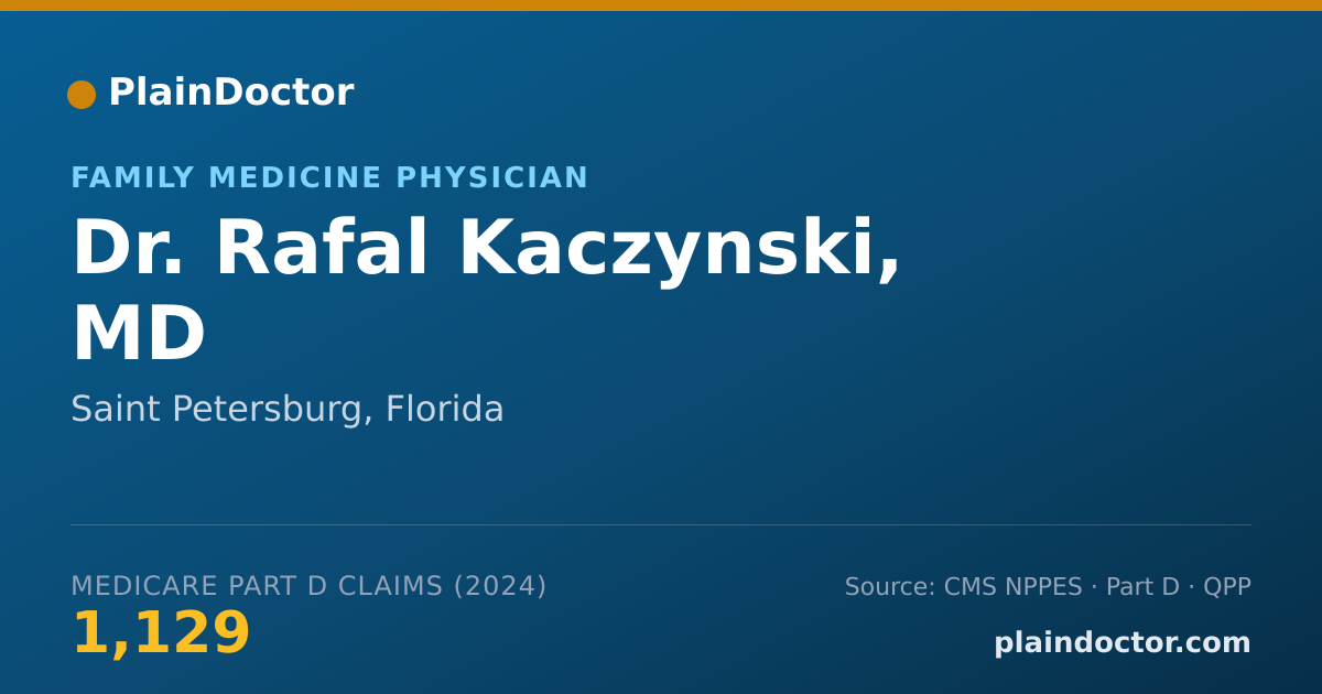 Shareable card for Rafal Kaczynski, MD - Family Medicine Physician, Saint Petersburg, FL