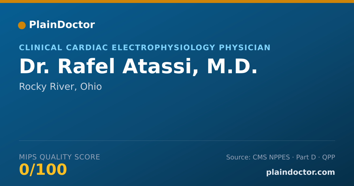 Shareable card for Rafel Atassi, M.D. - Clinical Cardiac Electrophysiology Physician, Rocky River, OH