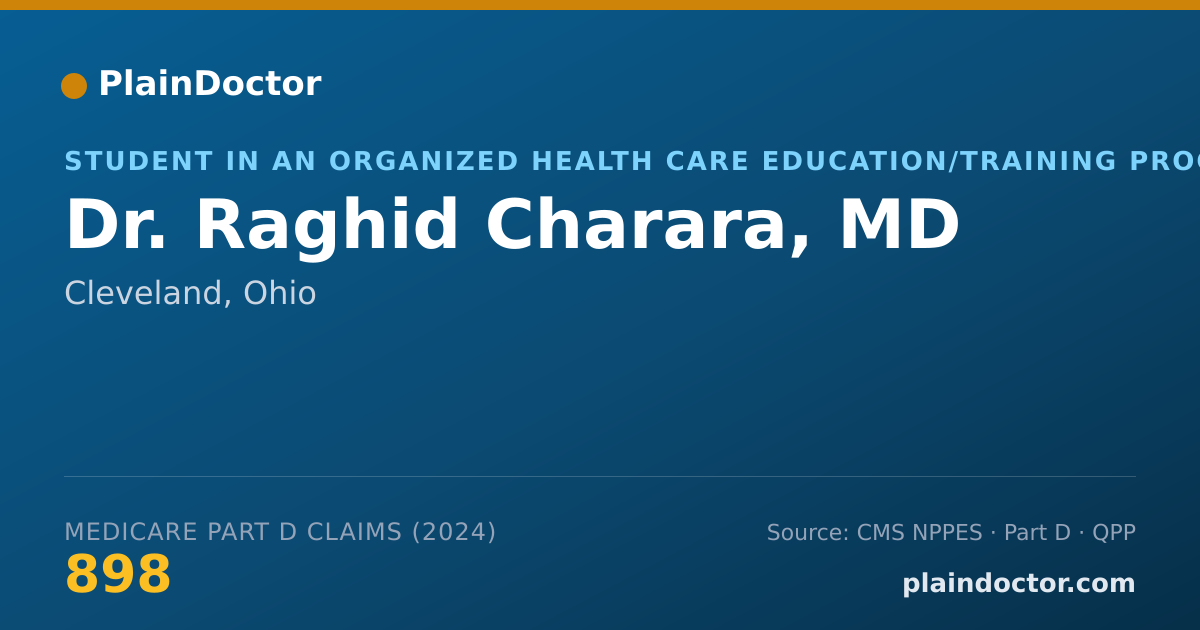 Shareable card for Raghid Charara, MD - Student in an Organized Health Care Education/Training Program, Cleveland, OH
