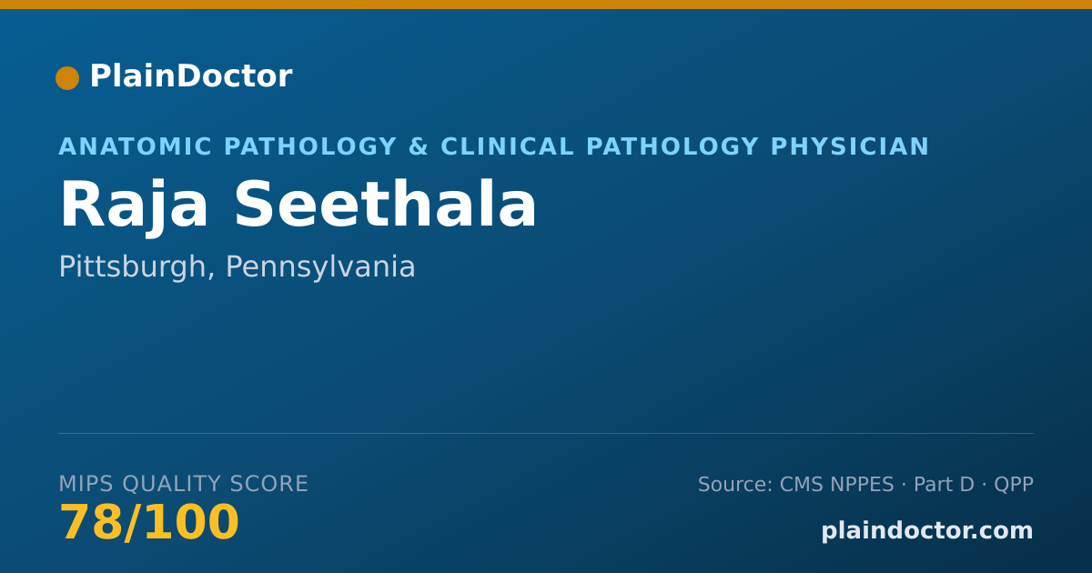 Shareable card for Raja Seethala - Anatomic Pathology & Clinical Pathology Physician, Pittsburgh, PA