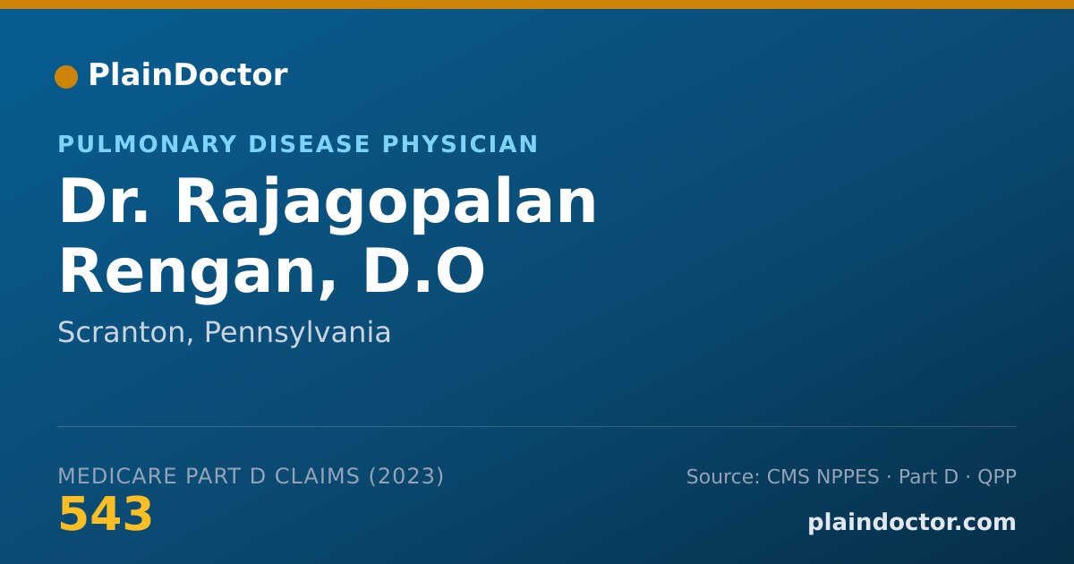 Shareable card for Rajagopalan Rengan, D.O - Pulmonary Disease Physician, Scranton, PA