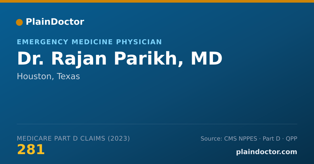 Shareable card for Rajan Parikh, MD - Emergency Medicine Physician, Houston, TX
