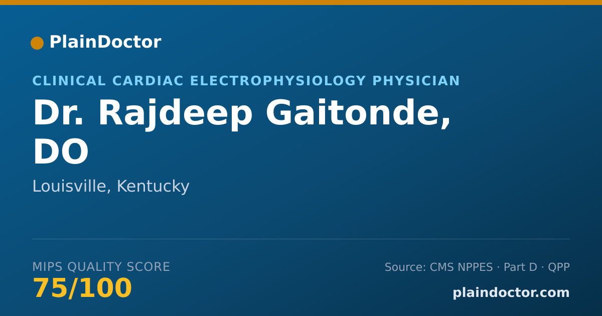 Shareable card for Rajdeep Gaitonde, DO - Clinical Cardiac Electrophysiology Physician, Louisville, KY