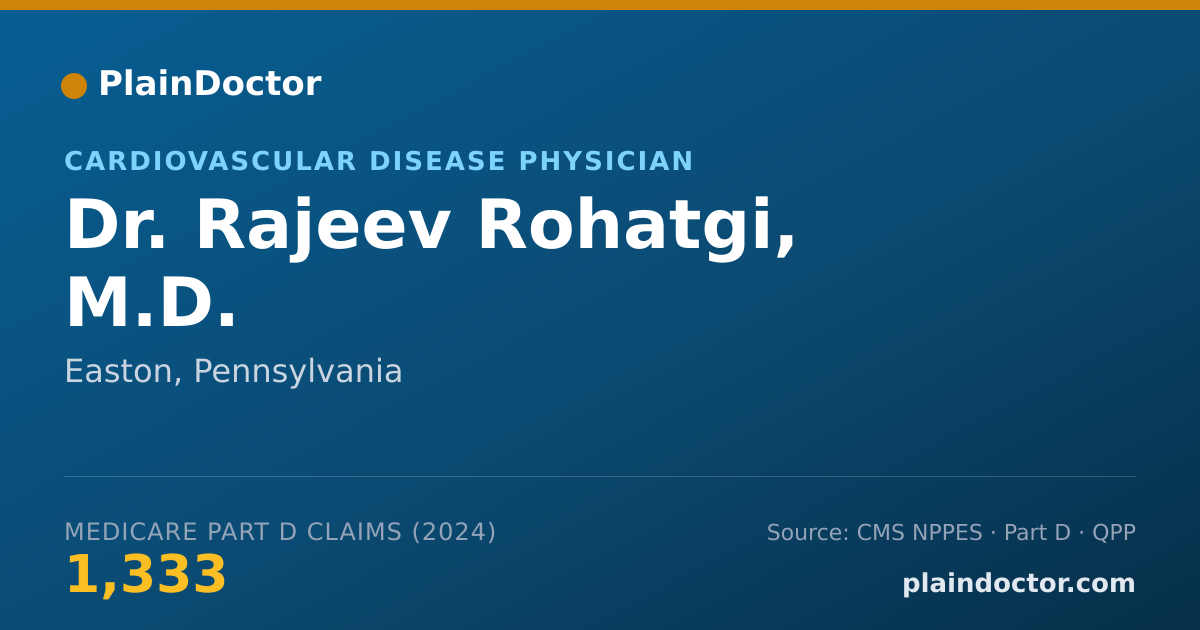 Shareable card for Rajeev Rohatgi, M.D. - Cardiovascular Disease Physician, Easton, PA