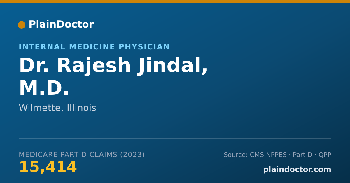 Shareable card for Rajesh Jindal, M.D. - Internal Medicine Physician, Wilmette, IL
