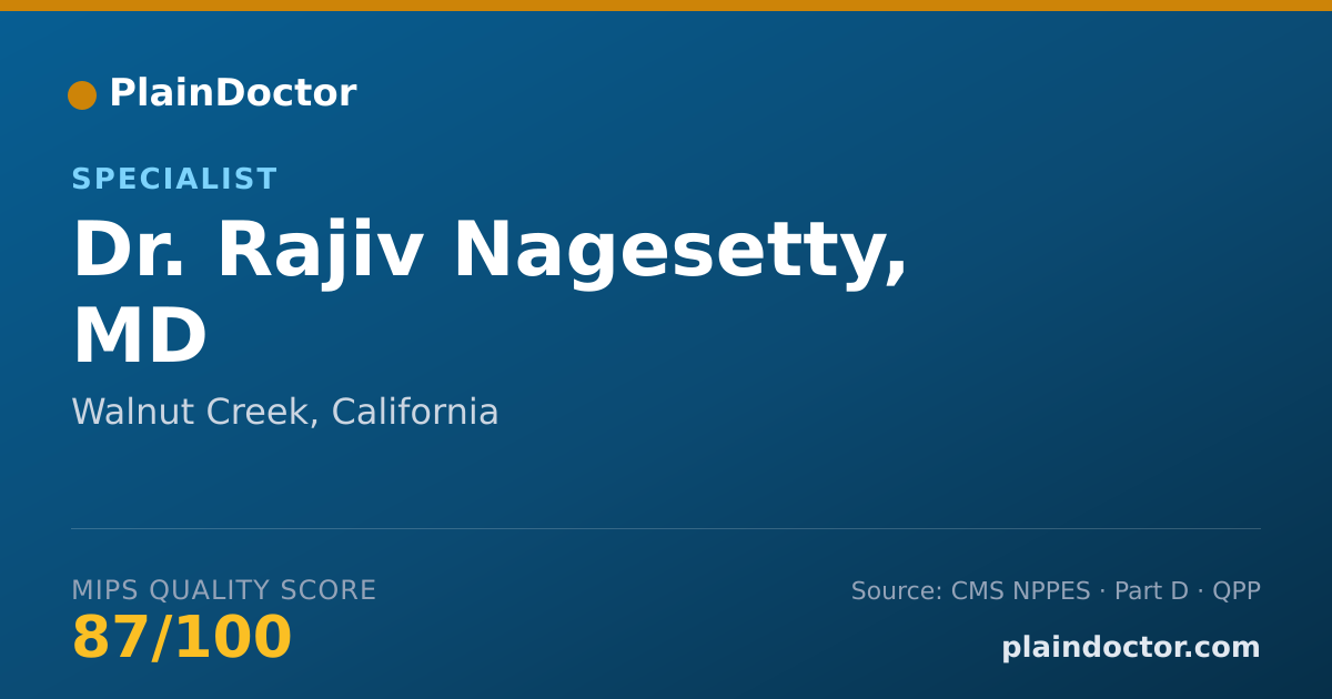 Shareable card for Rajiv Nagesetty, MD - Specialist, Walnut Creek, CA