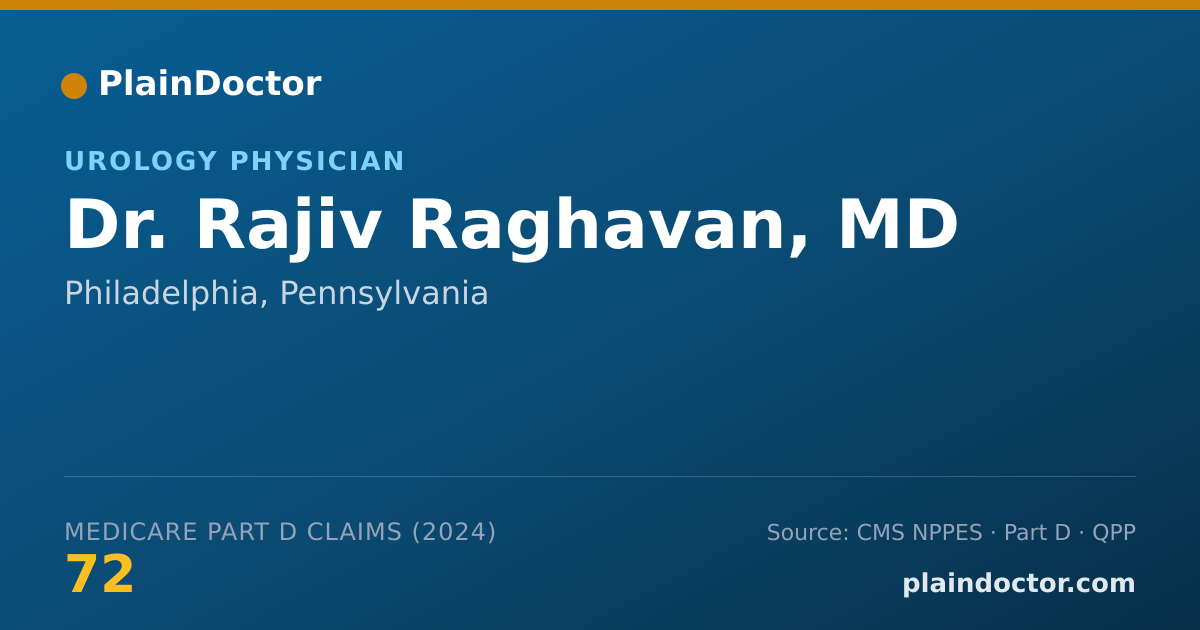 Shareable card for Rajiv Raghavan, MD - Surgery Physician, Philadelphia, PA