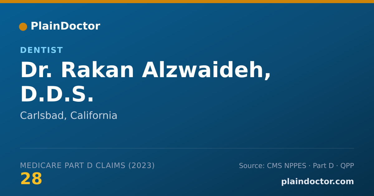 Shareable card for Rakan Alzwaideh, D.D.S. - Dentist, Carlsbad, CA