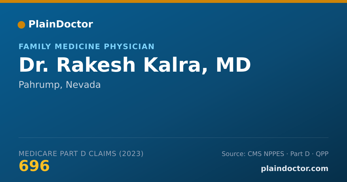Shareable card for Rakesh Kalra, MD - Family Medicine Physician, Pahrump, NV