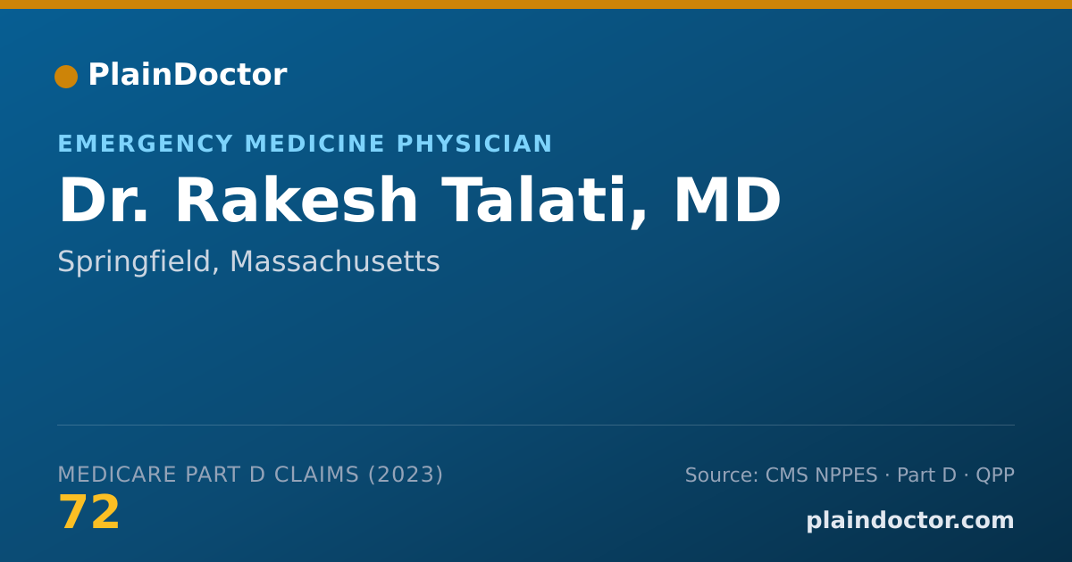 Shareable card for Rakesh Talati, MD - Emergency Medicine Physician, Springfield, MA