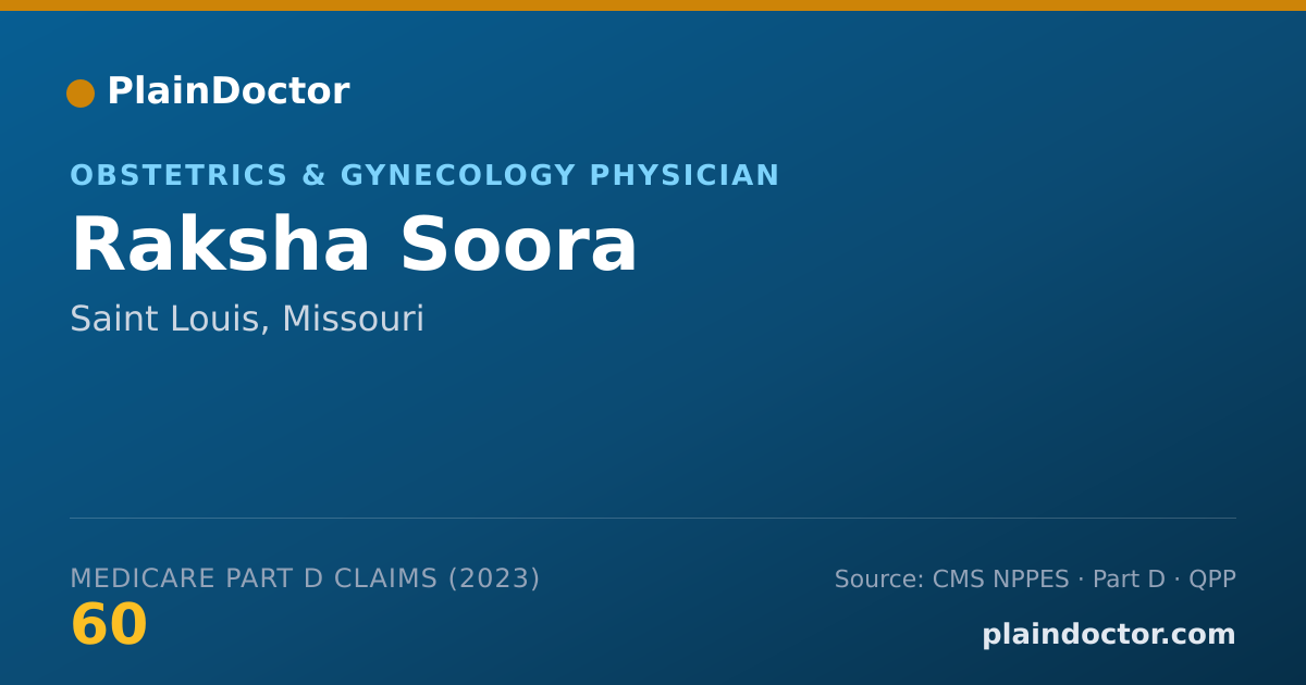 Shareable card for Raksha Soora - Obstetrics & Gynecology Physician, Saint Louis, MO