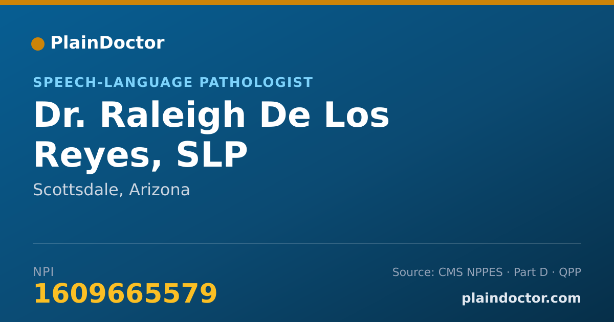 Shareable card for Raleigh De Los Reyes, SLP - Speech-Language Pathologist, Scottsdale, AZ