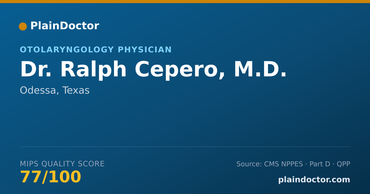 Shareable card for Ralph Cepero, M.D. - Specialist, Odessa, TX