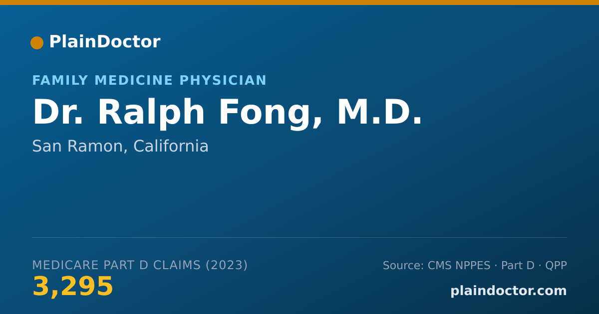 Shareable card for Ralph Fong, M.D. - Family Medicine Physician, San Ramon, CA