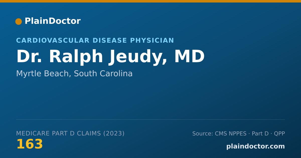 Shareable card for Ralph Jeudy, MD - Cardiovascular Disease Physician, Myrtle Beach, SC
