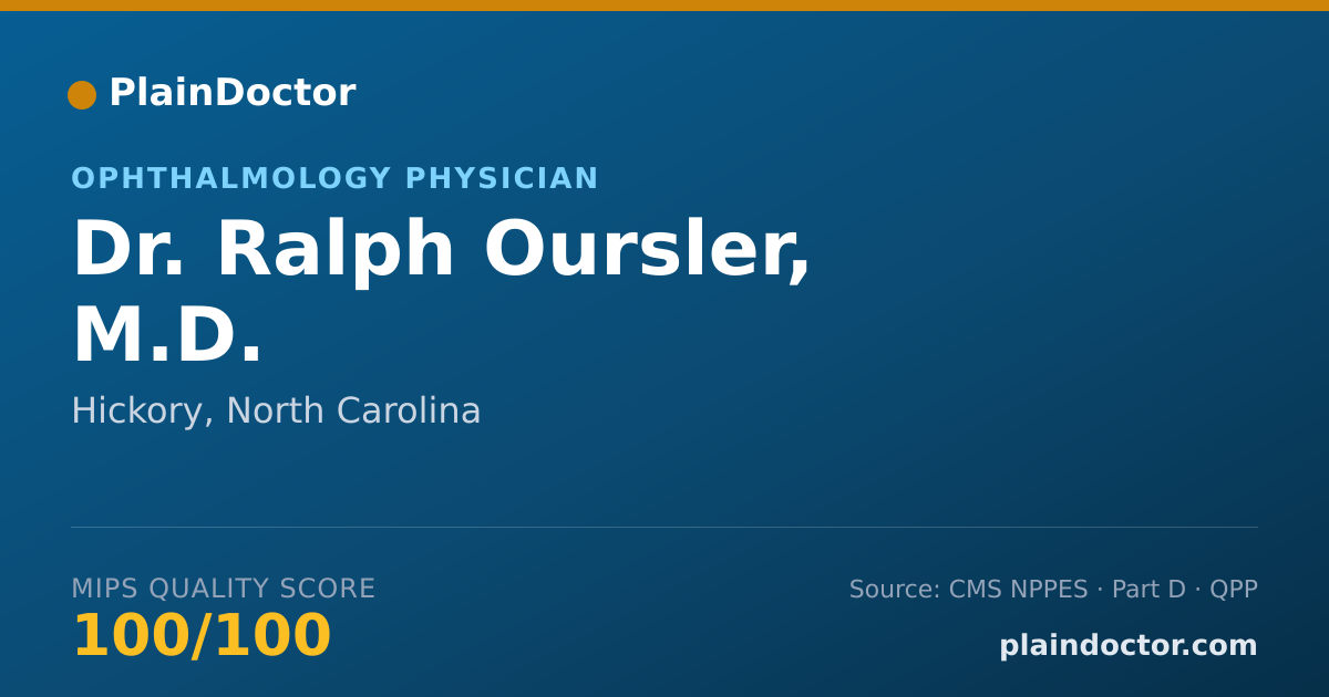 Shareable card for Ralph Oursler, M.D. - Ophthalmology Physician, Hickory, NC