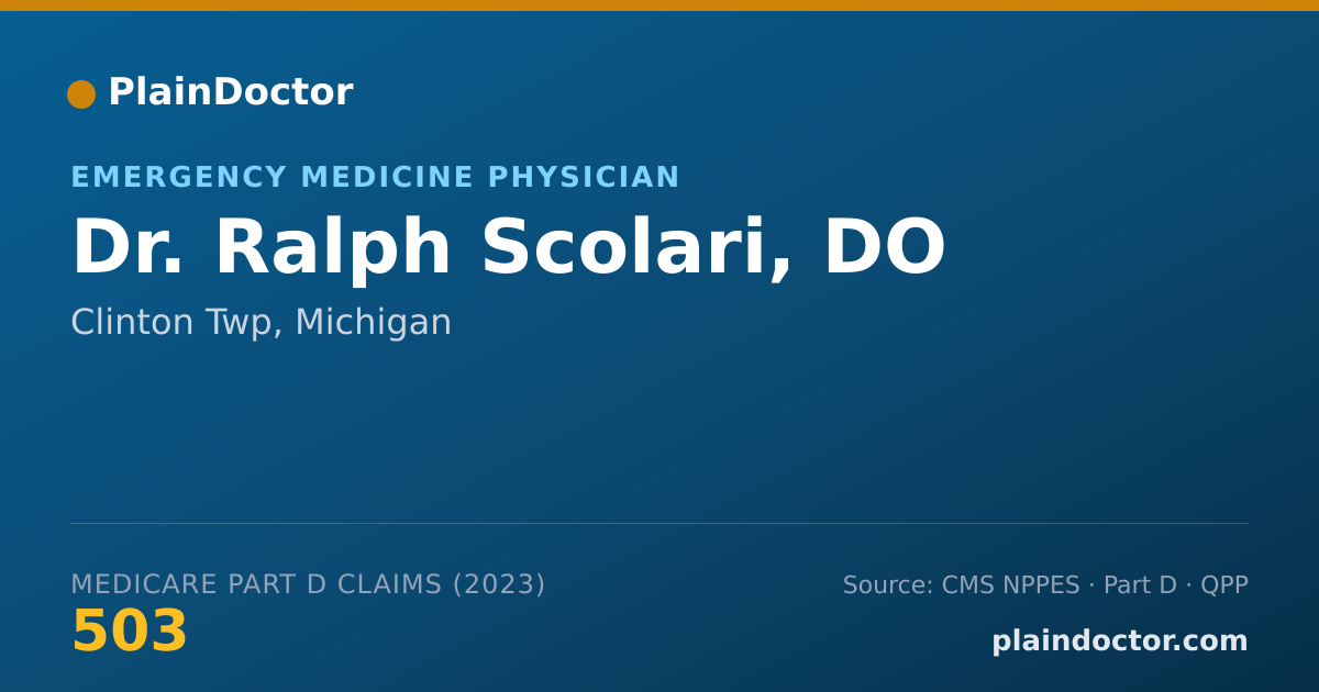 Shareable card for Ralph Scolari, DO - Emergency Medicine Physician, Clinton Twp, MI