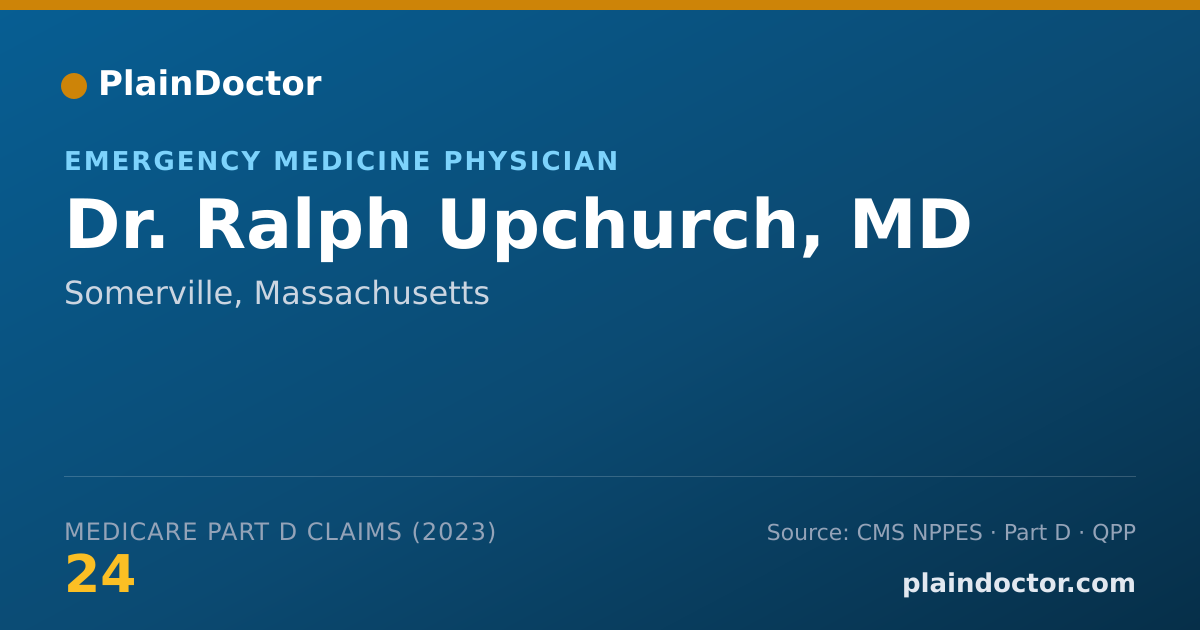Shareable card for Ralph Upchurch, MD - Emergency Medicine Physician, Somerville, MA