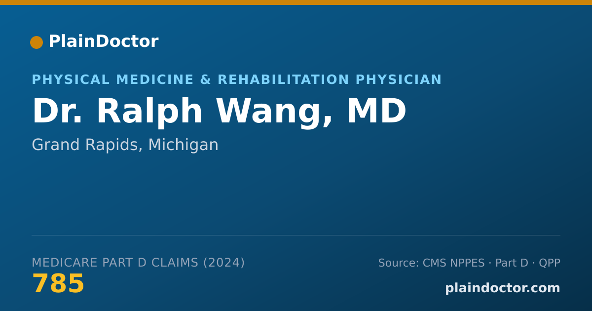 Shareable card for Ralph Wang, MD - Physical Medicine & Rehabilitation Physician, Grand Rapids, MI