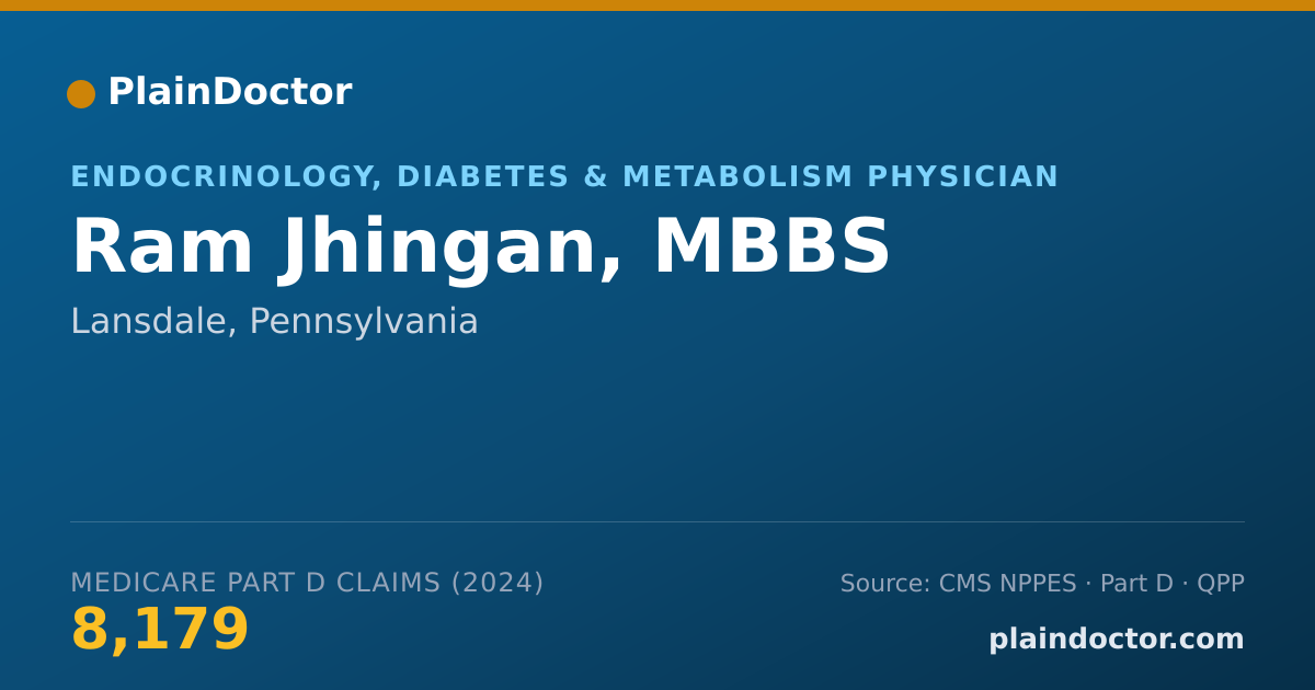 Shareable card for Ram Jhingan, MBBS - Endocrinology, Diabetes & Metabolism Physician, Lansdale, PA