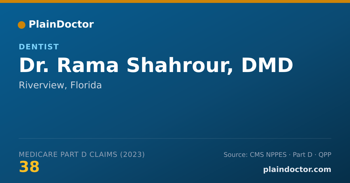 Shareable card for Rama Shahrour, DMD - Dentist, Riverview, FL