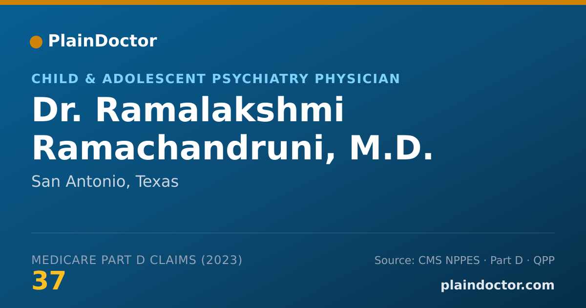 Shareable card for Ramalakshmi Ramachandruni, M.D. - Child & Adolescent Psychiatry Physician, San Antonio, TX