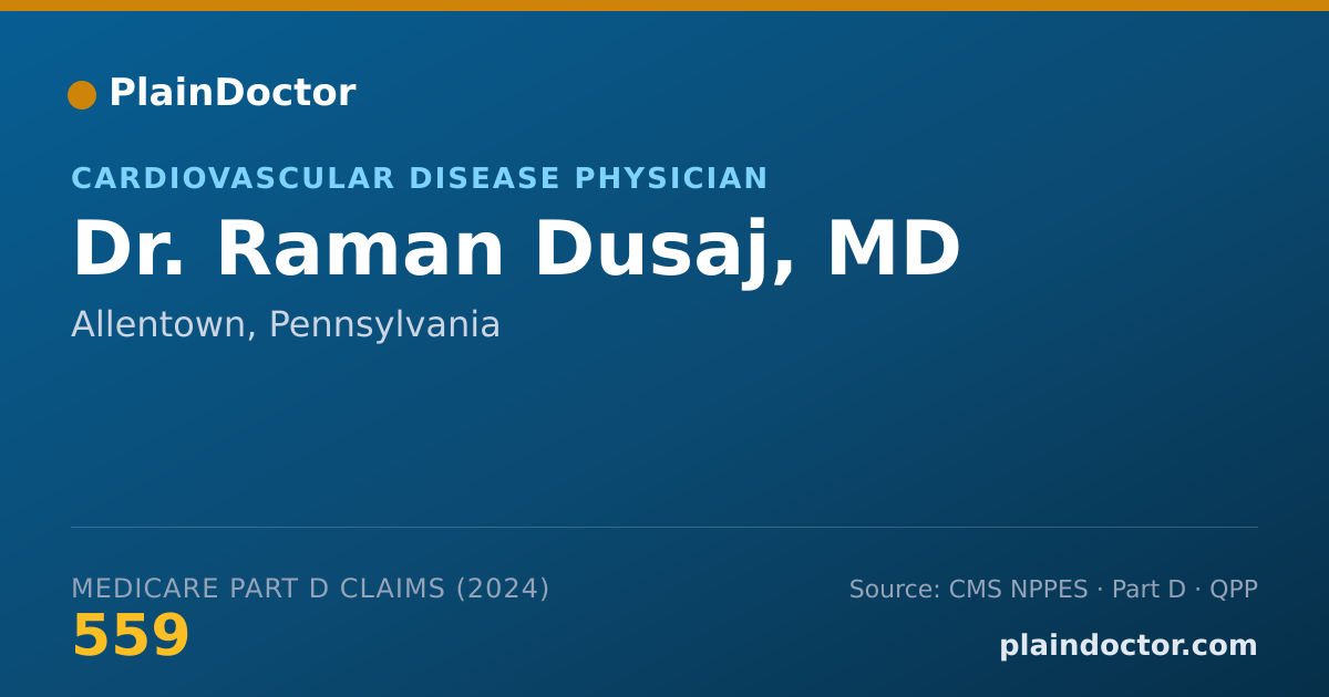 Shareable card for Raman Dusaj, MD - Cardiovascular Disease Physician, Allentown, PA