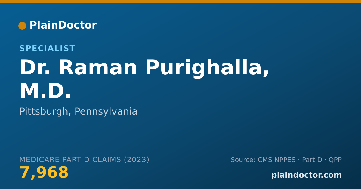 Shareable card for Raman Purighalla, M.D. - Specialist, Pittsburgh, PA