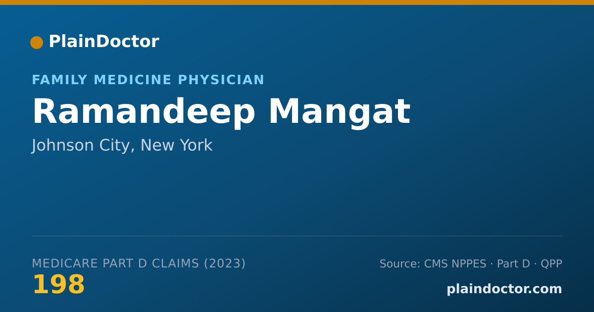 Shareable card for Ramandeep Mangat - Family Medicine Physician, Johnson City, NY