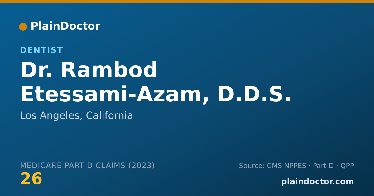 Shareable card for Rambod Etessami-Azam, D.D.S. - Dentist, Los Angeles, CA