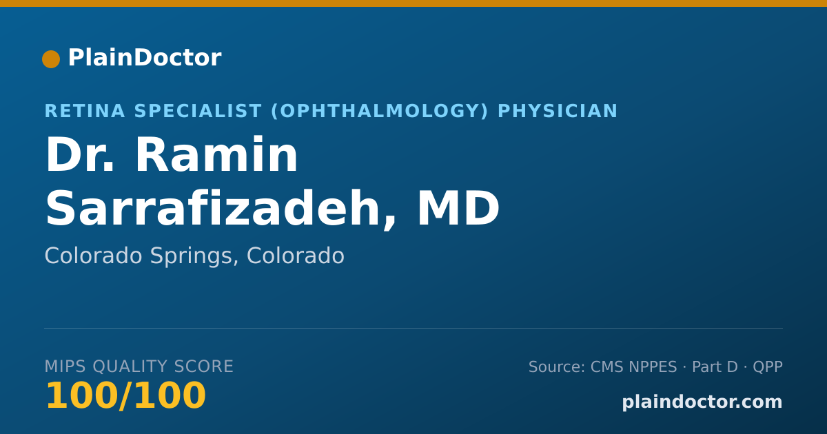 Shareable card for Ramin Sarrafizadeh, MD - Retina Specialist (Ophthalmology) Physician, Colorado Springs, CO