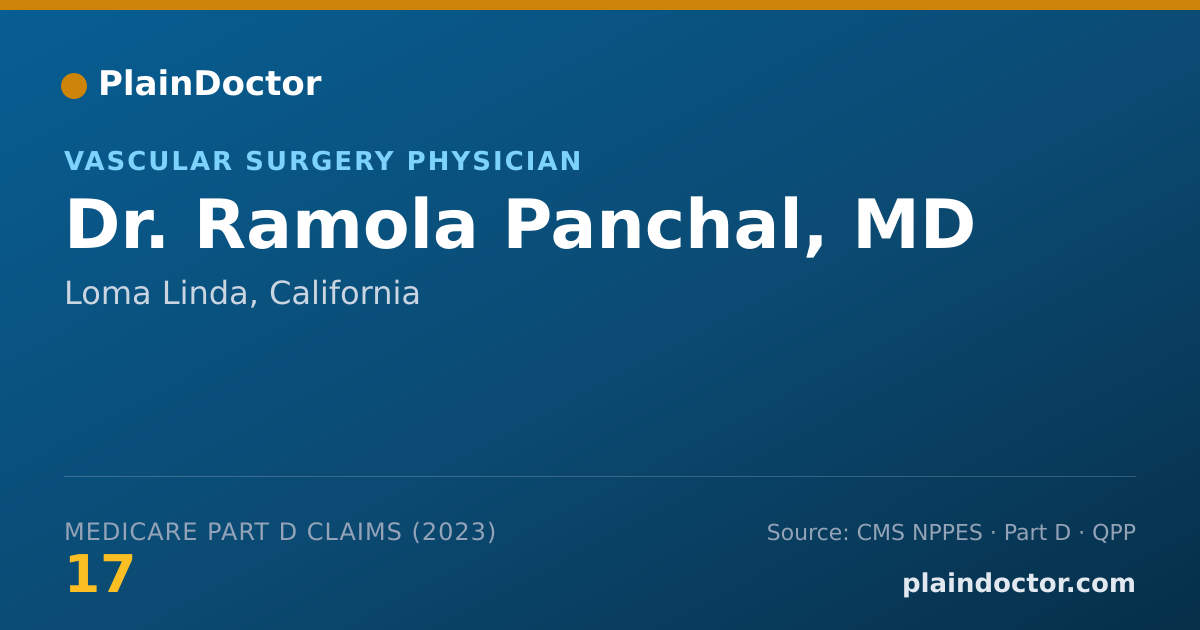 Shareable card for Ramola Panchal, MD - Vascular Surgery Physician, Loma Linda, CA