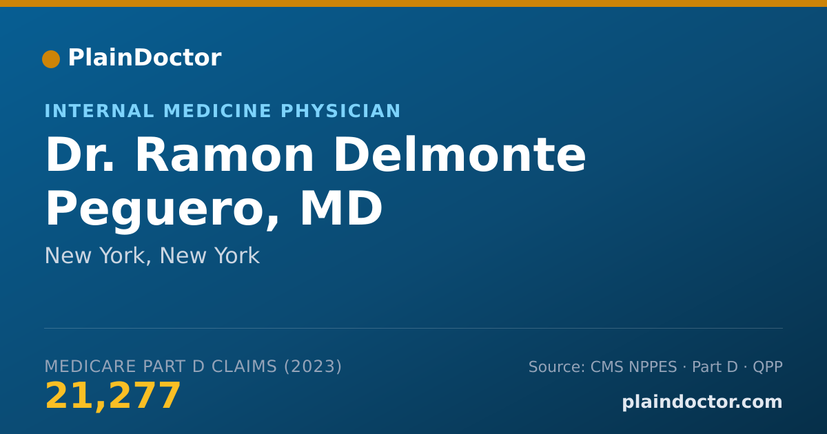 Shareable card for Ramon Delmonte Peguero, MD - Internal Medicine Physician, New York, NY
