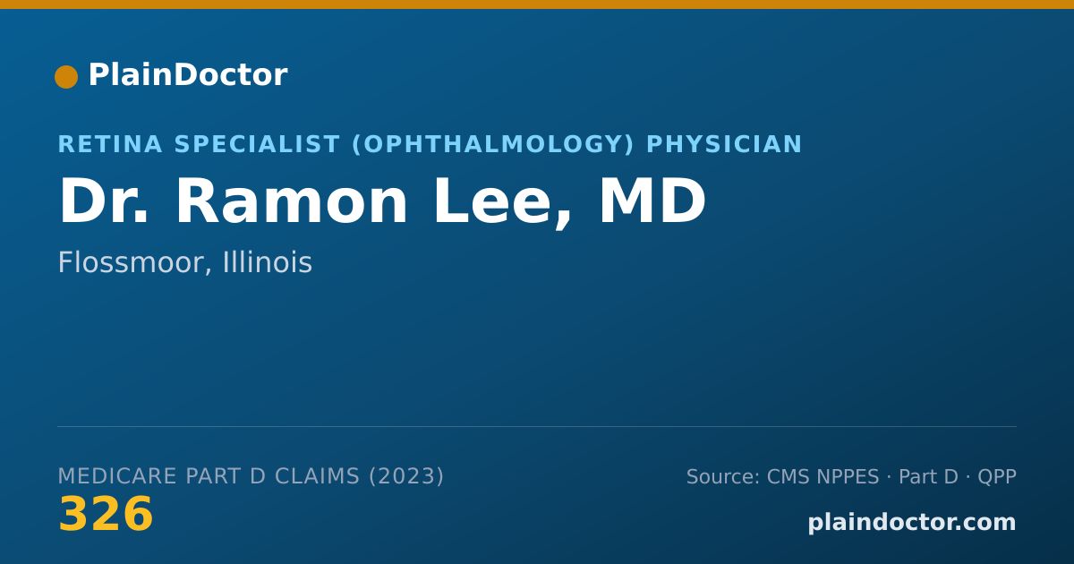 Shareable card for Ramon Lee, MD - Retina Specialist (Ophthalmology) Physician, Flossmoor, IL