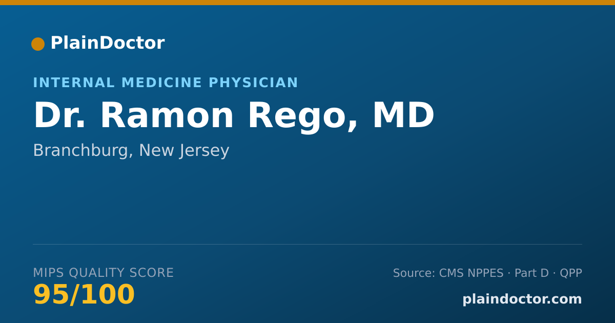 Shareable card for Ramon Rego, MD - Internal Medicine Physician, Branchburg, NJ