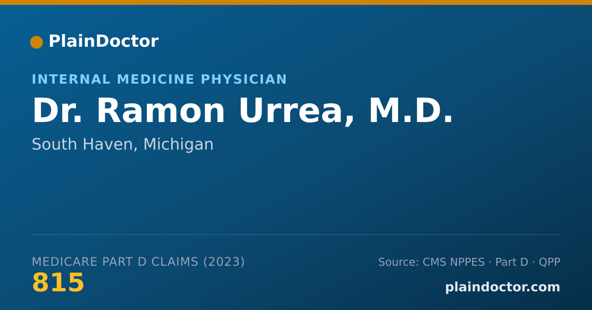 Shareable card for Ramon Urrea, M.D. - Internal Medicine Physician, South Haven, MI