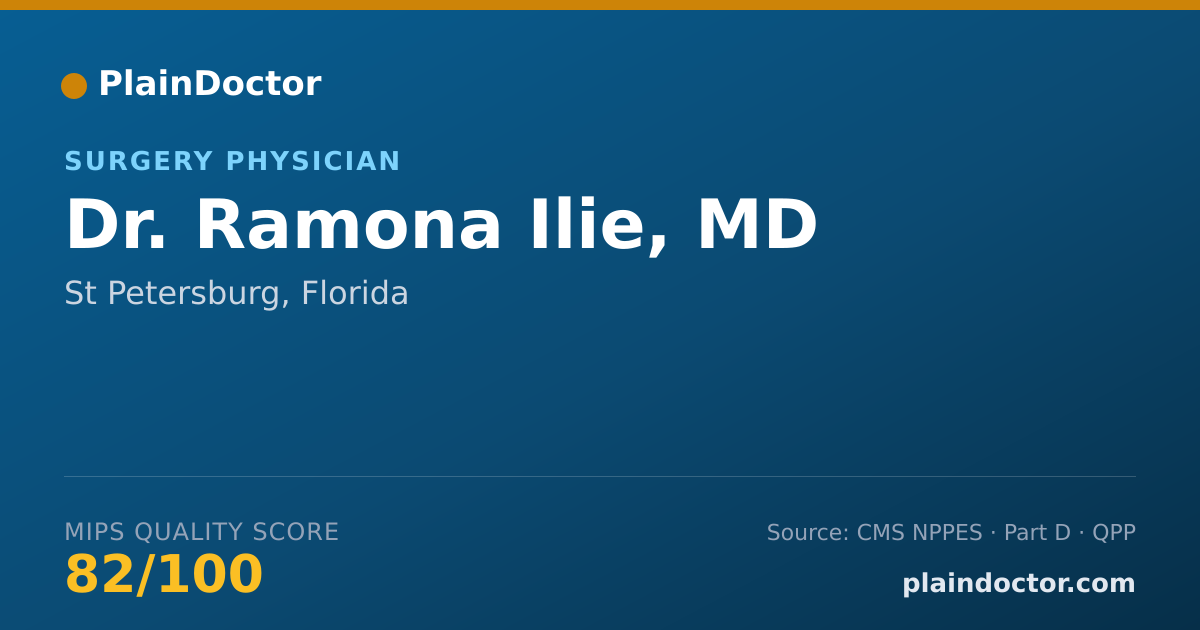 Shareable card for Ramona Ilie, MD - Surgery Physician, St Petersburg, FL