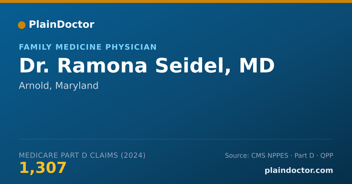 Shareable card for Ramona Seidel, MD - Family Medicine Physician, Arnold, MD