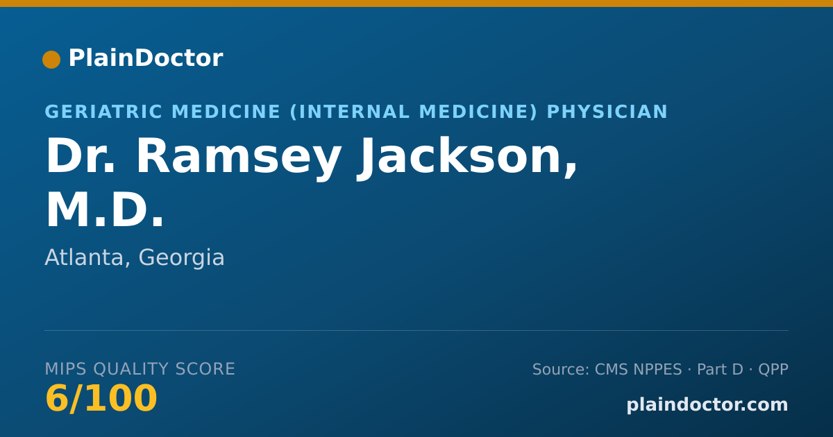Shareable card for Ramsey Jackson, M.D. - Geriatric Medicine (Internal Medicine) Physician, Atlanta, GA