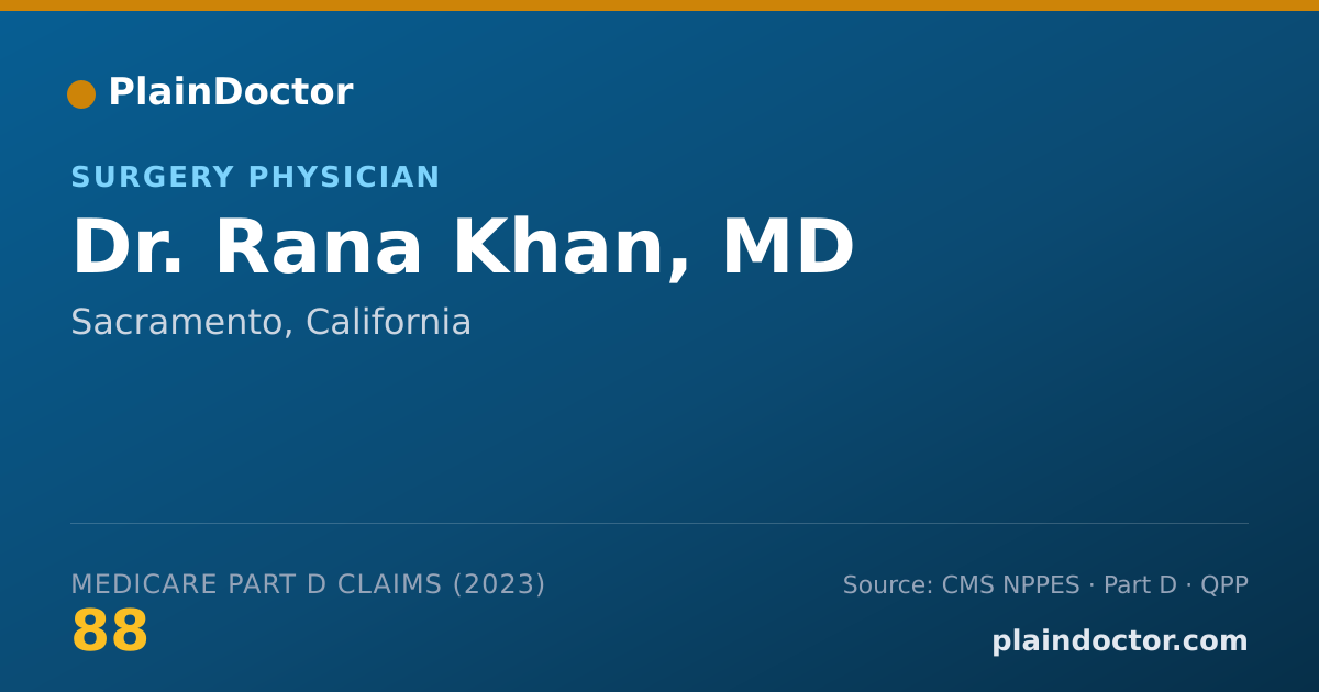 Shareable card for Rana Khan, MD - Surgery Physician, Sacramento, CA
