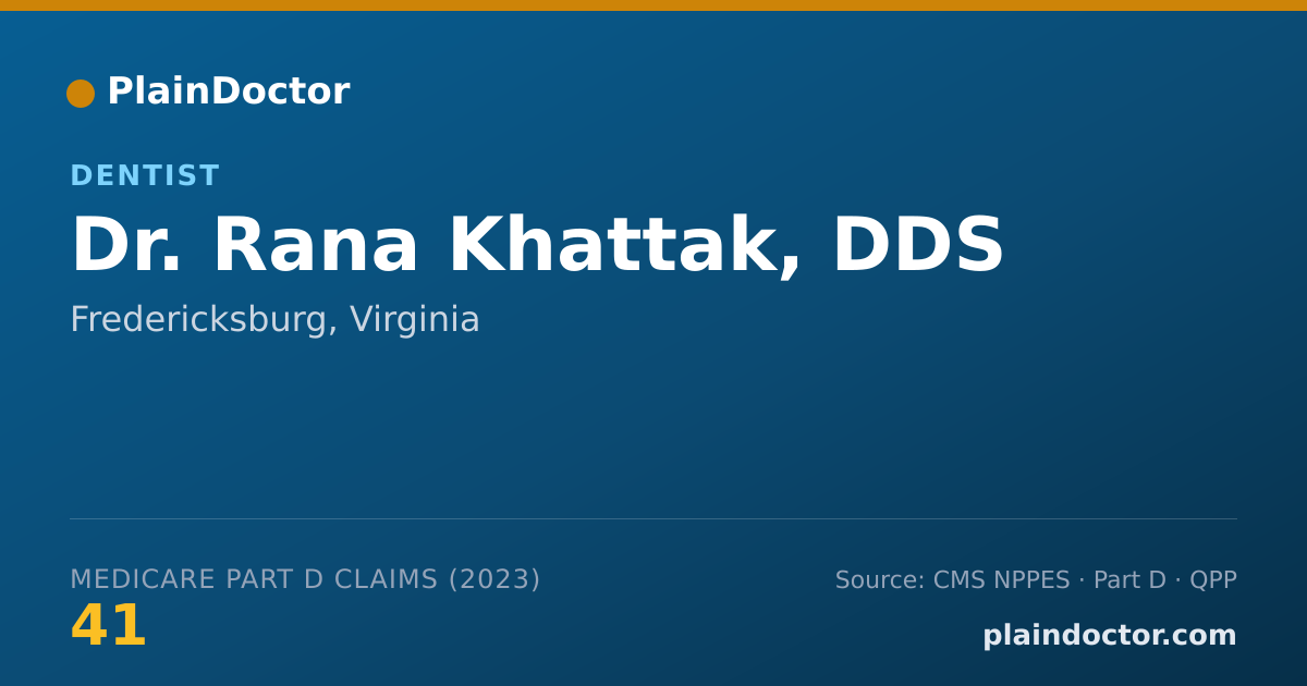 Shareable card for Rana Khattak, DDS - Dentist, Fredericksburg, VA