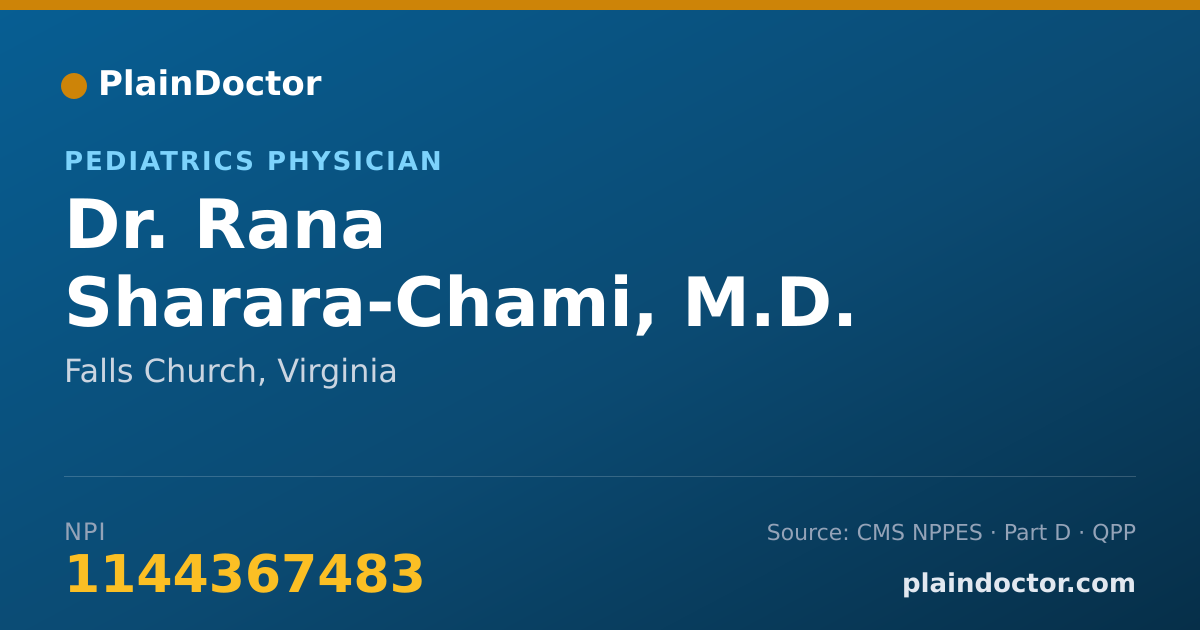 Shareable card for Rana Sharara-Chami, M.D. - Pediatrics Physician, Falls Church, VA