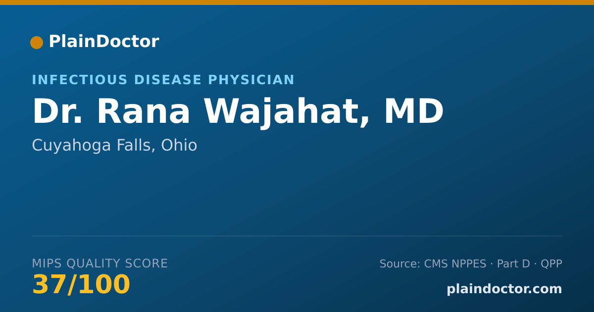Shareable card for Rana Wajahat, MD - Infectious Disease Physician, Cuyahoga Falls, OH