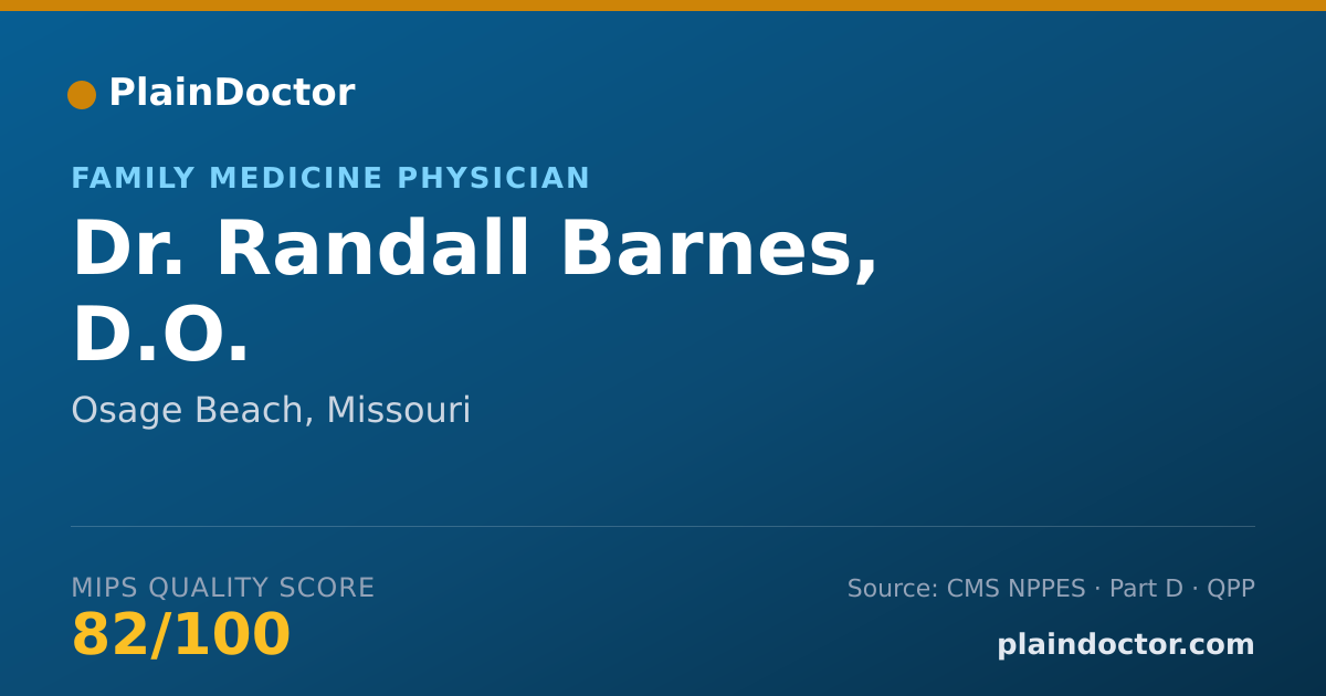 Shareable card for Randall Barnes, D.O. - Family Medicine Physician, Osage Beach, MO