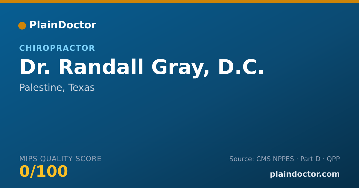Shareable card for Randall Gray, D.C. - Chiropractor, Palestine, TX