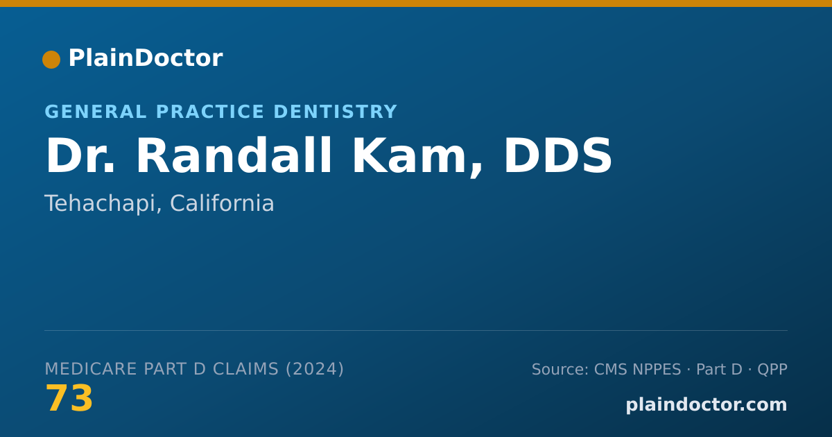 Shareable card for Randall Kam, DDS - General Practice Dentistry, Tehachapi, CA