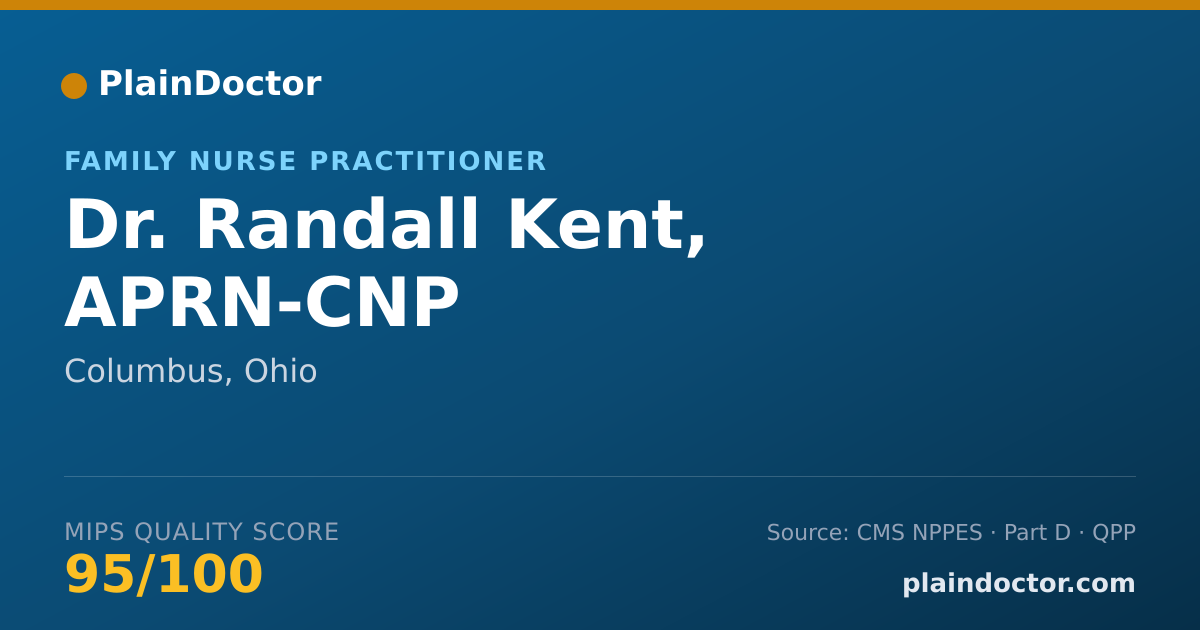 Shareable card for Randall Kent, APRN-CNP - Family Nurse Practitioner, Columbus, OH
