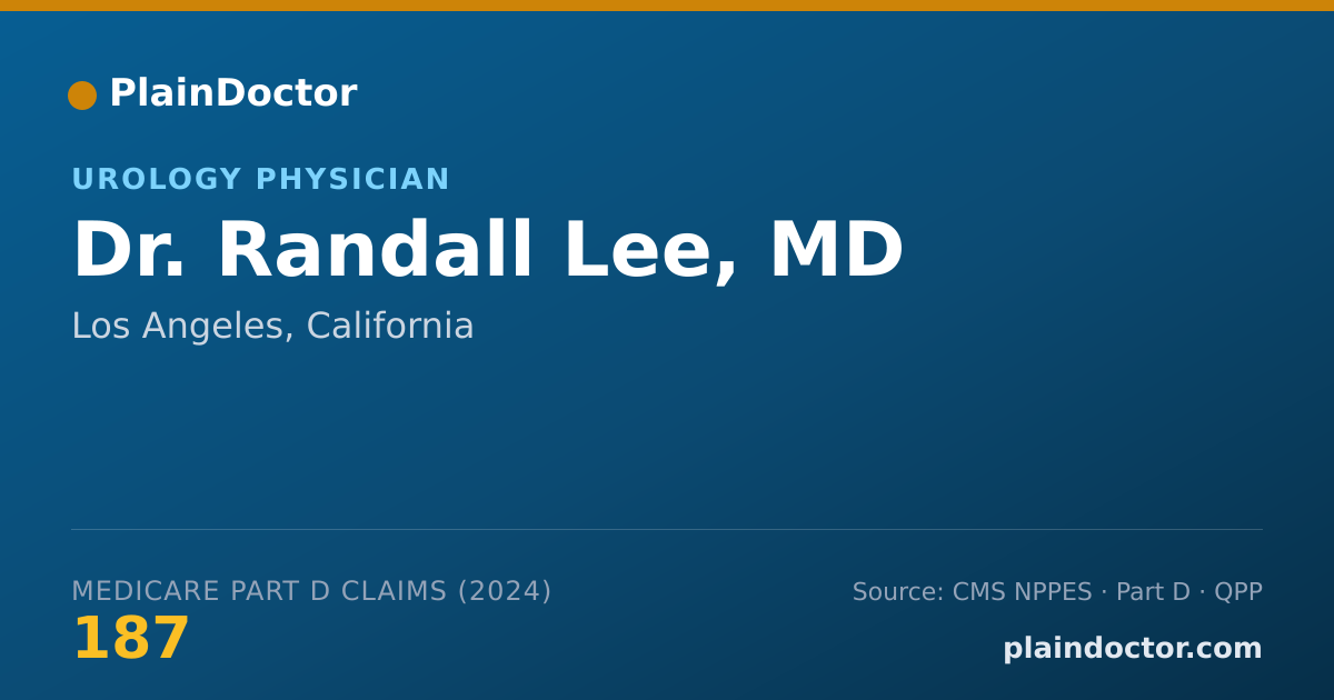 Shareable card for Randall Lee, MD - Surgery Physician, Los Angeles, CA