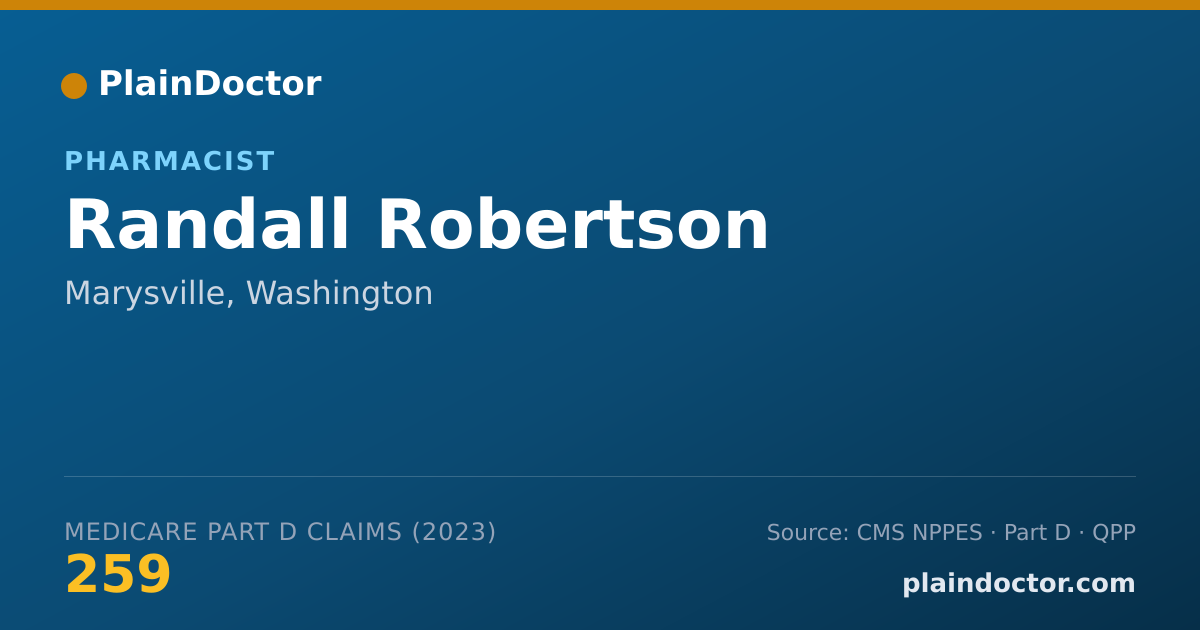 Shareable card for Randall Robertson - Pharmacist, Marysville, WA